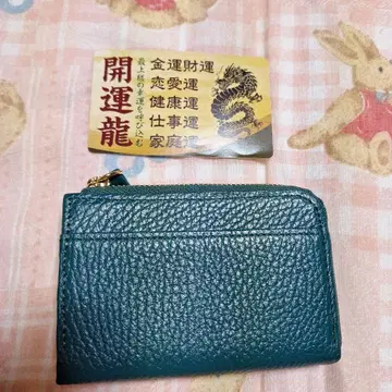다크 그린 가죽 코인 케이스