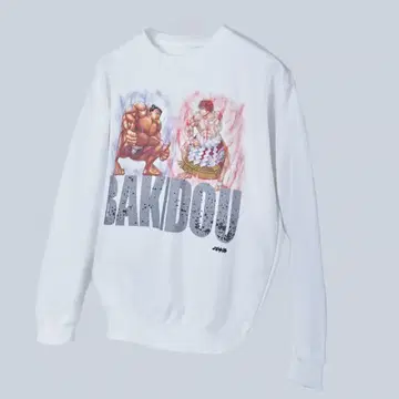 일본 스모 협회 x 바키도 맨투맨 트레이닝복 한마 유지로 BEAMS L