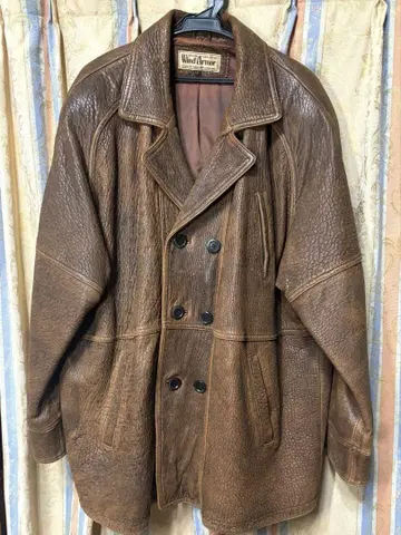 Wind Armor 양가죽 천연 가죽 가죽 자켓 LL 브라운 1980s