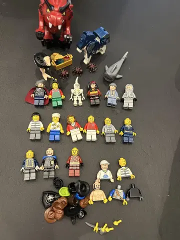 LEGO 정품 묶음 판매 약 1.7kg 미니 피규어와 부품 세트