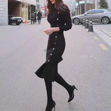 한국 머메이드 롱 원피스