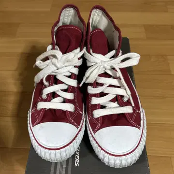 PF-FLYERS 빨간색 하이컷 스니커즈