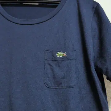 LACOSTE 네이비 반팔 T셔츠 40