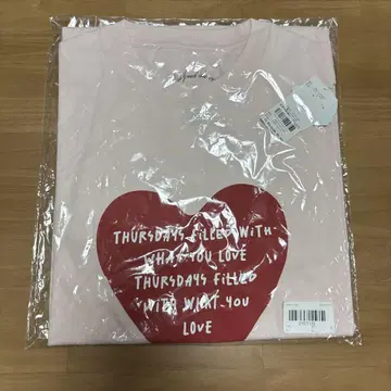 젤라피케 하트 프린트 핑크 T셔츠 새상품
