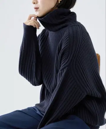 IENA CODE 빅 풀오버 네이비