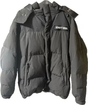 SCHOTT BROS. 블랙 다운 자켓