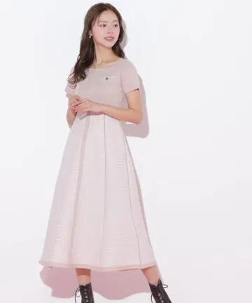 JILL by JILLSTUART 자카드 니트 플레어 원피스