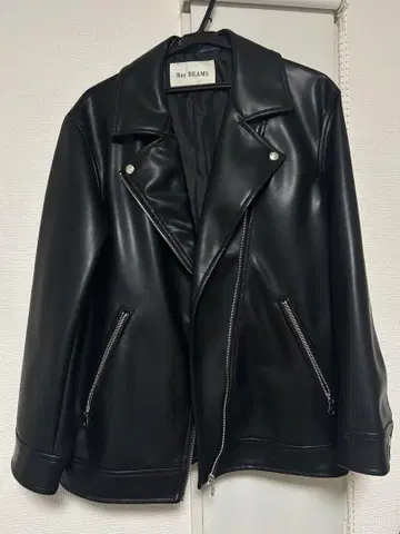 [ 새상품급 ] Ray BEAMS 인조 가죽 라이더스 블루종