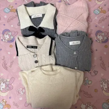 SHEIN*긴팔 니트 미니 원피스 묶음 판매