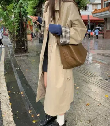 by muni:r 싱글 롱 트렌치코트