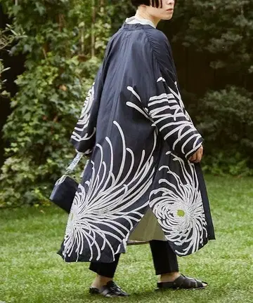 새상품 카야 재패니즘 UV 롱 가디건 기모노 가을 원피스 일본풍 패턴