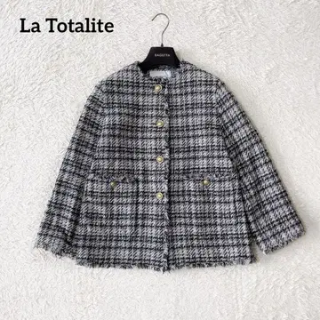 LaTotalite 라토타리테 울 트위드 자켓 골드 버튼 일본제