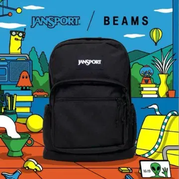 JANSPORT BEAMS 콜라보 블랙 백팩