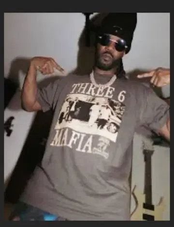 공식 THREE6MAFIA RIDIN SPINNERS 티셔츠 사이즈 L