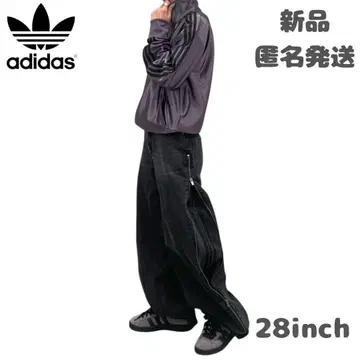 adidas 일본 국내 완판 지퍼 데님 워시드 청바지 3 28inc