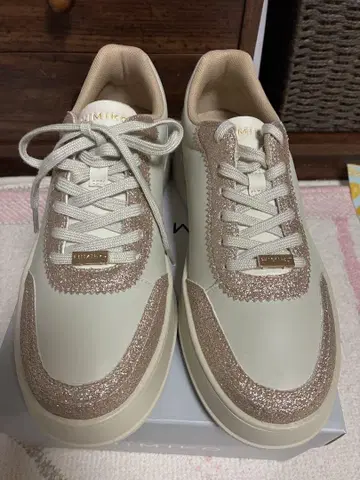 히미코 스니커즈 베이지 x 로즈 골드 새상품 24.5cm