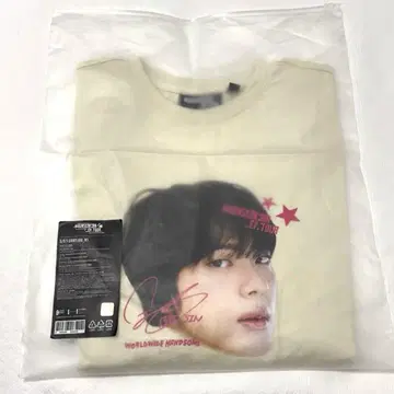 [ 공식 ] RUNSEOKJIN BTS 진 얼굴 T셔츠 서울콘 M 사이즈