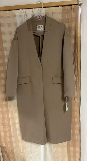 노카라 자켓 베이지