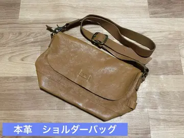 [천연 가죽] 브라운 가죽 숄더백