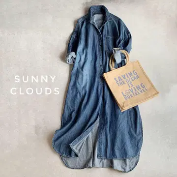 Sunny Clouds 원피스가 되고 싶었던 데님 셔츠 MT 롱 긴팔