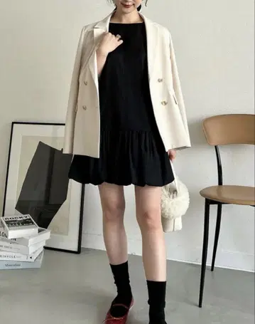 릴리 브라운 슬리브리스 미니 원피스 새상품/택 포함