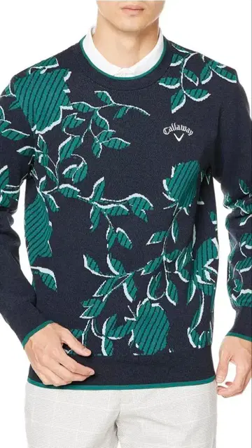 [ 무료배송 ] 캘러웨이 골프 스웨터 3L 사이즈 꽃무늬 자카드 최저가