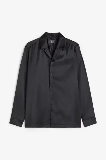 H&M 레귤러핏 새틴 셔츠