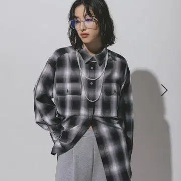 lepsim 체크 긴팔 셔츠