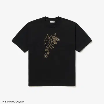 라코스테 x 고질라 킹기도라 T셔츠 블랙