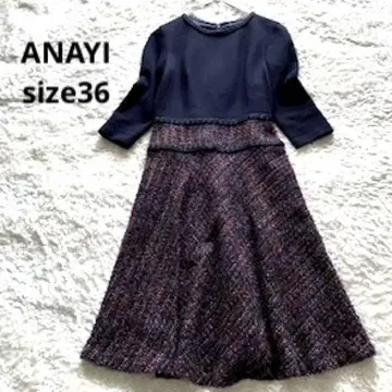 ANAYI 아나이 절개 트위드 원피스 36