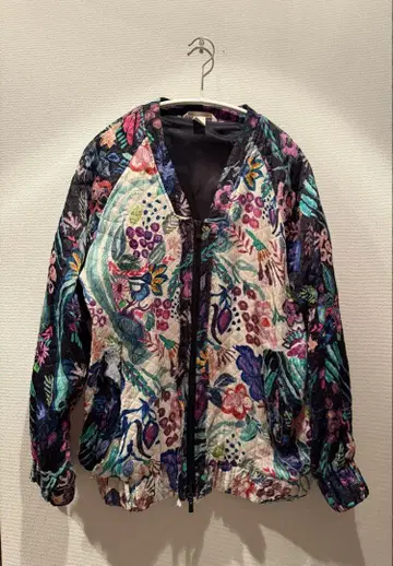 레어 H&M 꽃무늬 봄버 자켓