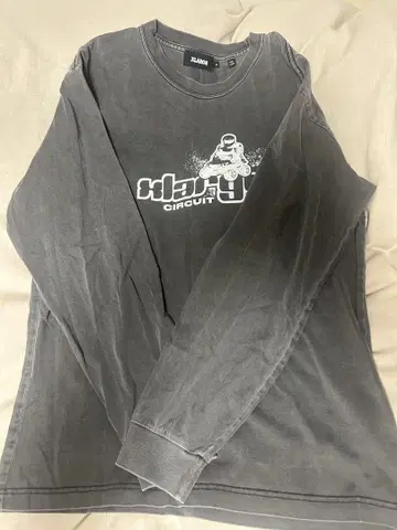 XLARGE 다크 그레이 롱 슬리브 T셔츠 L