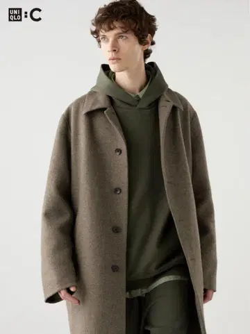 UNIQLO C 더블 페이스 코트 브라운
