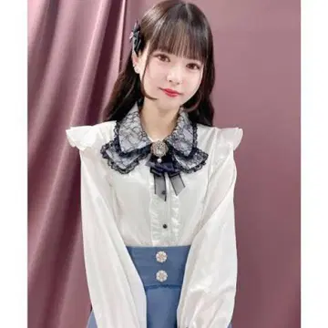 ROJITA 레이스 블라우스 화이트 양산형 지뢰계