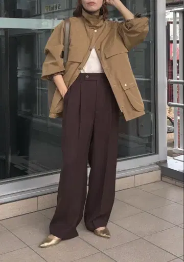 2024aw URBAN RESEARCH 스트레치 울 개버 슬랙스