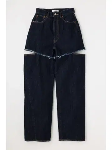 [ 새상품급 ] moussy 컷 아웃 와이드 스트레이트 청바지