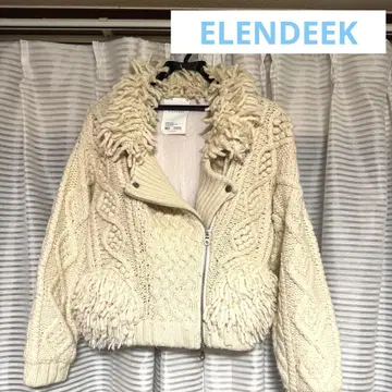 새상품급 ELENDEEK(엘렌딕) 케이블 니트 블루종