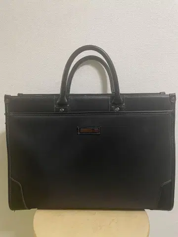 블랙 합성 피혁 비즈니스 백