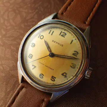 [ 1940년대경 ] BENRUS 밀리터리풍 빈티지 수동 와인딩 손목시계