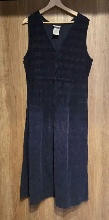USED 슬리브리스 다크 블루 롱 원피스