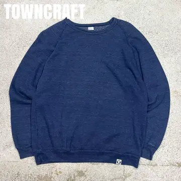 TOWN CRAFT 타운크래프트 래글런 무지 맨투맨 인디고