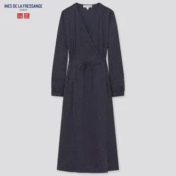 [ 새상품 ] INES DE LA FRESSANGE 실크 랩 원피스 S