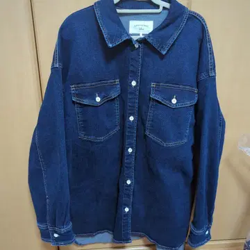 Samansa Mos2 블루 데님 셔츠 프리 사이즈