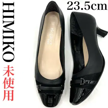 엘레강스 히미코 펌프스 23.5cm 비트 에나멜 가죽 로우힐