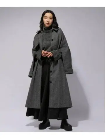 HARE [ 완판템 ] 래글런 울 코트 그레이