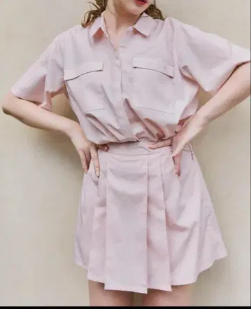 Herlipto ArmaceShortSleeve Romper 핑크