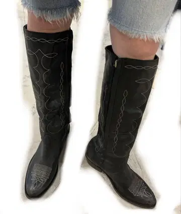 GOLDEN GOOSE 블랙 웨스턴 부츠