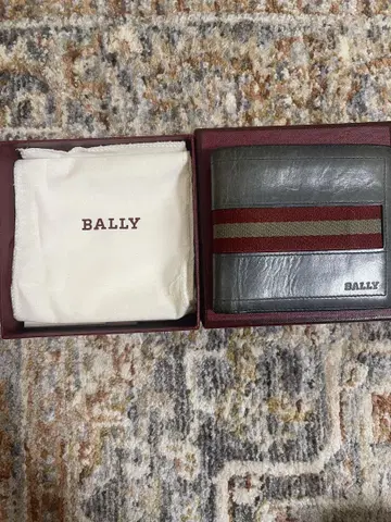 BALLY 접이식 지갑 그레이 스트라이프