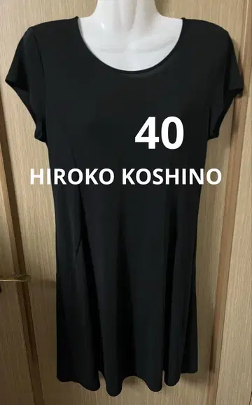 히로코코시노 프렌치 슬리브 롱 플레어 티셔츠 40 블랙