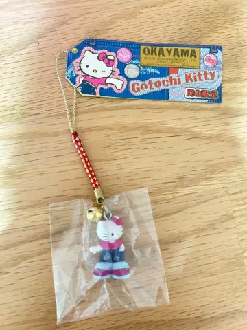 초레어 지역 한정 키티 오카야마 한정판 데님 네즈키 스트랩